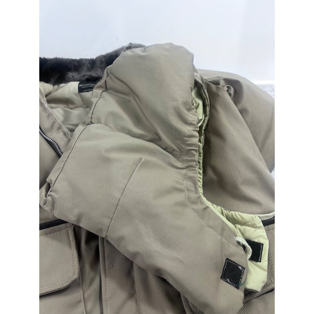 Vintage '80's Men's Browning Goose Down Coat Faux Fur Collar w/Hood Size 40 - Picture 10 of 16